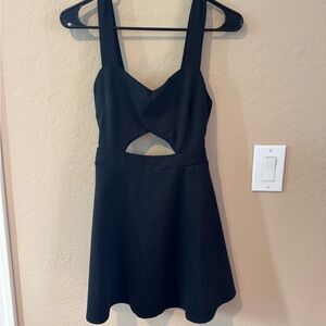 Black Mini Dress with Cutout. Size S